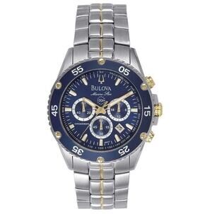 NEW RARE Bulova Men's Marine Star Two-Tone Watch 98B400